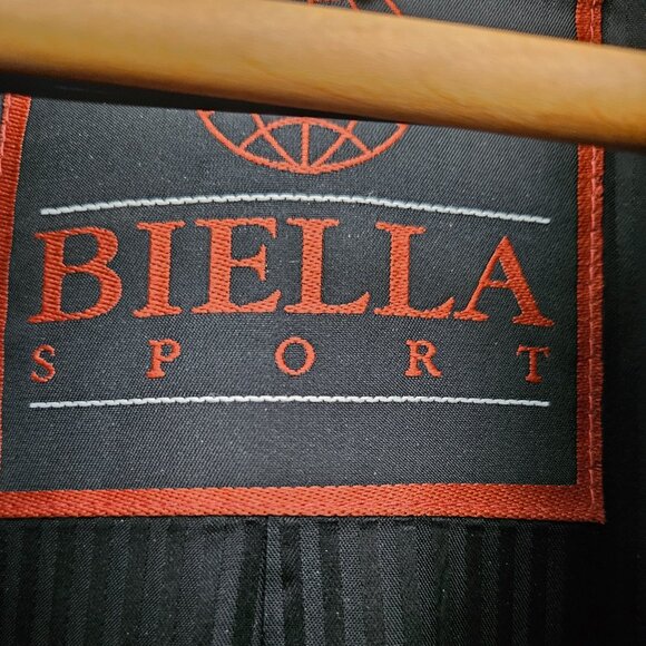 DONATEDTessuto Italiano Biella Sport Black/Gray Coat: Wool/Cashmere/Nylon 42 REG - Picture 14 of 16